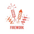 Firework company logo design Royalty Free Stock Photo