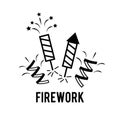 Firework company logo design Royalty Free Stock Photo