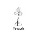 Firework company logo Royalty Free Stock Photo