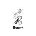 Firework company logo Royalty Free Stock Photo