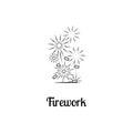 Firework company logo design Royalty Free Stock Photo