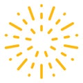 Firework cracker icon color outline vector