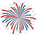 Firework design on white background Royalty Free Stock Photo