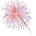 Firework design on white background