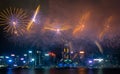 Firework Display on Chinese National Day in Hong Kong