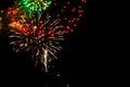 Firework display lighting up the night sky in Grand Rapids Michigan