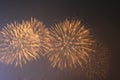 Firework festivities been celebrated in Valencia Spain for the FALLAS at nite display Royalty Free Stock Photo