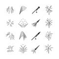 Firework explosion effects vector set