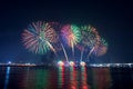 Firework festival in Korea. Royalty Free Stock Photo