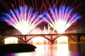 Firework at Festival Lent in Maribor, Slovenia Royalty Free Stock Photo