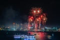Firework festival at Pattaya Beach, Thailand Royalty Free Stock Photo