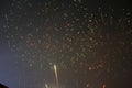 Firework festivities been celebrated in Valencia Spain for the FALLAS at nite display Royalty Free Stock Photo