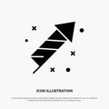 Firework, Fire, Easter, Day solid Glyph Icon vector Royalty Free Stock Photo