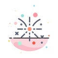 Firework, Fire, Easter, Holiday Abstract Flat Color Icon Template Royalty Free Stock Photo
