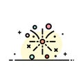 Firework, Fire, Easter, Holiday  Business Flat Line Filled Icon Vector Banner Template Royalty Free Stock Photo