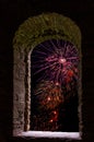 Firework framed stone window