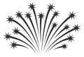 Firework icon. Black sparks. Show light symbol Royalty Free Stock Photo