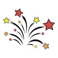 Firework icon cartoon