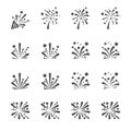 Firework icon set, vector eps10