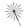 fireworks icon vector illustration in flat style Royalty Free Stock Photo