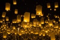 Firework lantern Festival in Thailand Royalty Free Stock Photo