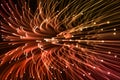 firework light red colorful explosion blurred abstract n the dark black sky Royalty Free Stock Photo