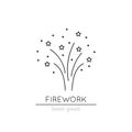 Firework line icon Royalty Free Stock Photo