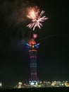 Firework at menara pandang Purwokerto Royalty Free Stock Photo