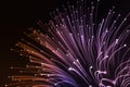 firework purple and orange colorful explosion blurred abstract n the dark sky Royalty Free Stock Photo