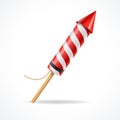 Firework red rocket. Vector Royalty Free Stock Photo