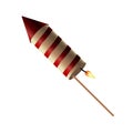 firework rocket onfire celebration party icon Royalty Free Stock Photo