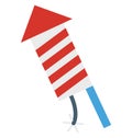 firework rocket Vector Icon that can be easily modified or edit Royalty Free Stock Photo