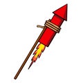 Firework rocket. Vector illustration
