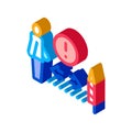 Firework safety distance isometric icon vector illustration