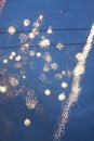 Firework, salute. Fireworks of various colors bursting against a black background. Royalty Free Stock Photo