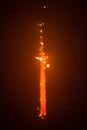 Firework sparkler with orange glow Royalty Free Stock Photo