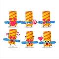 Firework spinner cartoon character with love cute emoticon