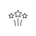 Firework stars line outline icon