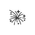 Firework stars vector icon