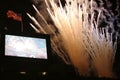 Firework at USTA Billie Jean King National Tennis Center during US Open 2013 opening night ceremony