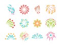 Firework vector illustration celebration holiday event night explosion light festive party Royalty Free Stock Photo