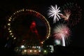 Firework in Vienna Prater Royalty Free Stock Photo