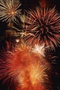 Beautiful fireworks display lights up the nighttime sky Royalty Free Stock Photo