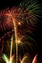 Beautiful fireworks display lights up the nighttime sky Royalty Free Stock Photo