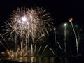 Fireworks above the sea Royalty Free Stock Photo