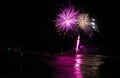 Fireworks on the adriatic sea, Marche Royalty Free Stock Photo