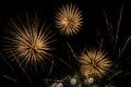 Fireworks against the Night Sky Royalty Free Stock Photo