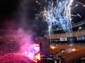 Fireworks at Aloha Stadium for Bruno Mars Concert Finale Royalty Free Stock Photo