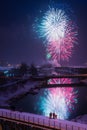 Fireworks Reflecting on Ship Creek