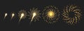 Fireworks animation on black background Royalty Free Stock Photo